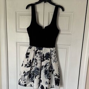 Black & White Floral Dress